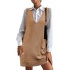 Zeagoo Womens Sweater Vest Dress Pattern Knitted Pullovers Sweaters V Neck Tank Sweater Dress with Pockets - 4 of 4