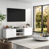 FUFU&GAGA 2-Doors Entertainment Centers TV Stand With Storage Shelves - 3 of 4