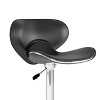 Set of 2 Adjustable Curved Form Fitting Leatherette Barstool - Corliving - 4 of 4