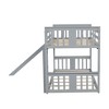 PAGED Twin over Twin Bunk Bed, Modern Wooden Bed Frame with Full Length Guardrails and Ladder for Bedroom - 3 of 4