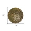 Chocolate And Gray Abstract Washable Indoor Outdoor Area Rug - 3 of 4