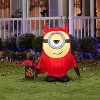 Gemmy Airblown Inflatable Minion Stuart in Devil Costume, 3.5 ft Tall, Red - 2 of 4