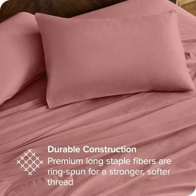 Twin XL Dusty Rose Organic Cotton Percale Sheet Set