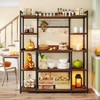 LITTLE TREE 55" 5 Tier Storage Baker's Rack Brown/Black - 2 of 4