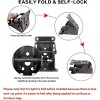 Aoibox Folding Brackets Self Lock Extension Support Hinges with Screws for Table Bed Leg Feet Heavy Duty 8 Pack - 4 of 4