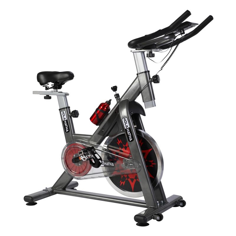 HolaHatha HH0185 Indoor Home Gym Equipment Cycling Strength Training Exercise Workout Bike with 33 Pound Flywheel and Adjustable Handlebars, 1 of 7