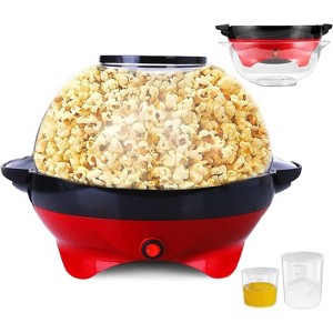 6 Quart Electric Popcorn Maker Machine, 24-Cup Hot Oil Popper with Nonstick Plate, Stirring Rod, Serving Bowl Lid - 1 of 4