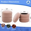 Gericco 16.9" Round Ottoman with Storage for Living Room Small Boucle Foot Stool Modern Upholstered Vanity Stool Ottoman Foot Rest - 2 of 4