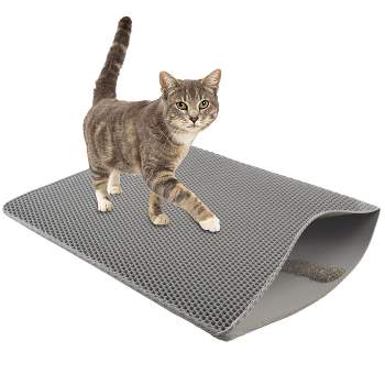 Petmaker 24x15-inch Double-Layer Waterproof Cat Litter Mat (Gray)