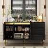 Famapy Sideboard Cabinet  Dresser Cabinet Buffet Sideboard Chest - 2 of 4