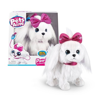 Photo 1 of Pets Alive Lil' Paw The Walking Puppy by ZURU Interactive Dog That Walk, Waggle, and Barks, Interactive Plush Pet, Electronic Leash, Soft Toy for Kids and Girls
