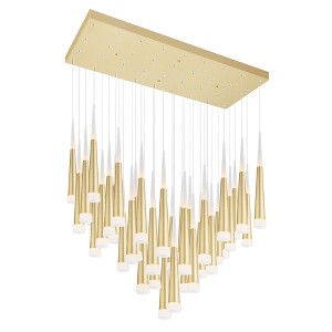CWI Lighting,Andes LED Multi Light Pendant With Satin Gold Finish - 1 of 4