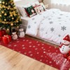 Red Rug Runner 2x10 Narrow Long Christmas Carpet Runner, Machine Washable Indoor Floor Cover, Foldable Printed Bedside Rug - 4 of 4