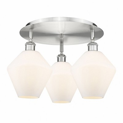 Cindyrella - 3 Light Flush Mount In Industrial Style-11 Inches Tall and 19.75 Inches Wide