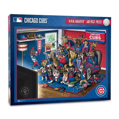 MLB Chicago Cubs Purebred Fans 'A Real Nailbiter' Puzzle - 500pc