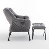 Okak Modern Recliner Accent Chair Lounge Armchair with Ottoman Footrest,Comfortable Leisure Chair for Living Rooms,Relaxation Areas - 2 of 4
