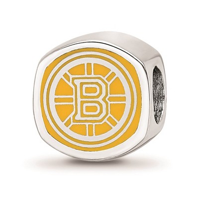 Black Bow Jewelry Sterling Silver Boston Bruins NHL Bead Charm