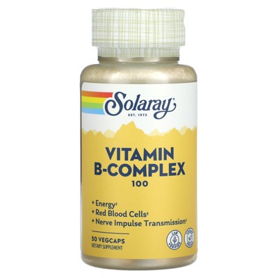 Solaray Vitamin B-Complex 100, 50 VegCaps