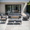 Belord Metal Outdoor Furniture Set with Swivel Chairs, 7 Pieces Patio Furniture Set with 6" Thick Cushions Swivel Chair and 10" Thick Cushions Couch - 3 of 4