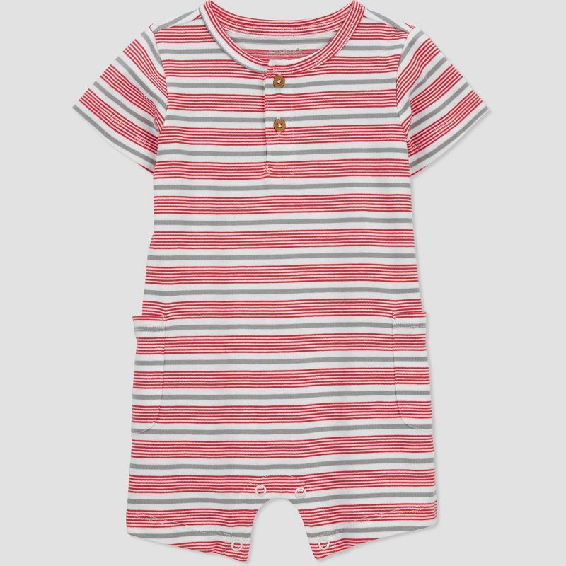 Carter&#39;s Just One You&#174;️ Baby Boys&#39; Striped Romper - Orange, 1 of 5