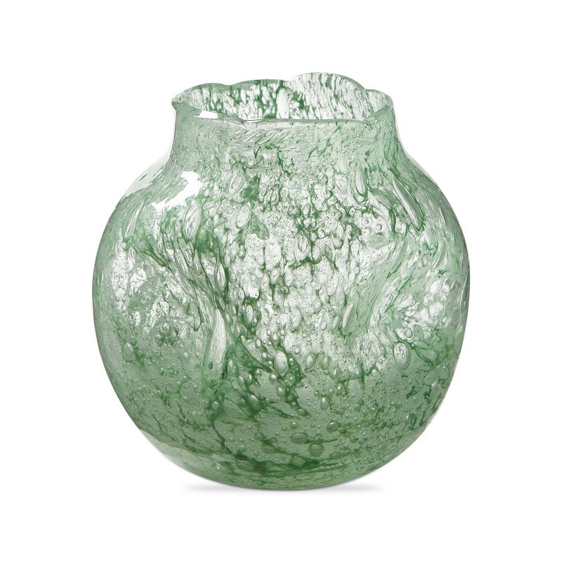 tagltd Art Glass Vase Green, 1 of 3