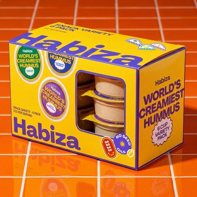 Habiza Hummus  Original, Garlic Green Onion & Jalapeno Serrano Variety Snack Pack - 2oz/6pk