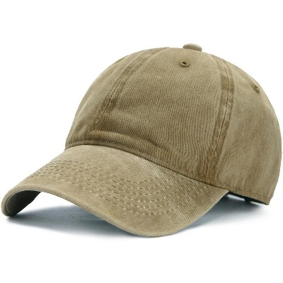 Nertpow Men Women Baseball Cap-Low Profile Adjustable Washed Cotton Golf Dad Hat