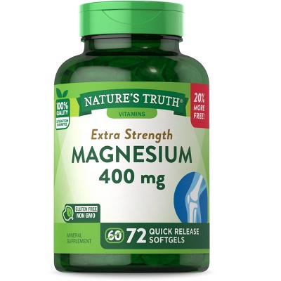 Nature's Truth Magnesium 400mg | 72 Softgels