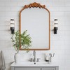 30 inch Light Green Bathroom Vanity with Sink and Iron Arched Mirror Cabinet, One Door with Shelf and Three Drawers - 3 of 4