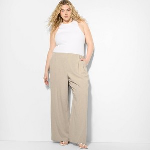 Women's Linen Trousers - Wild Fable™ Beige - 1 of 3
