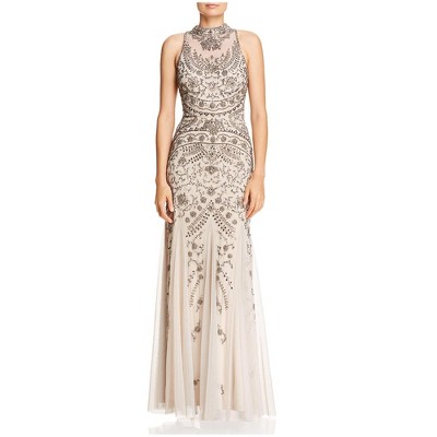 Adrianna Papell Womens Embellished Gown Dress