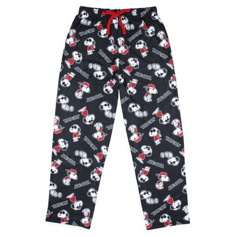 Peanuts Boys' Joe Cool Snoopy Character Tossed Print Sleep Pajama Pants  (4/5) Black