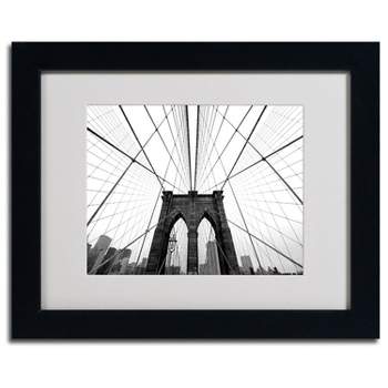 Trademark Fine Art -Nina Papiorek 'NYC Brooklyn Bridge' Matted Framed Art