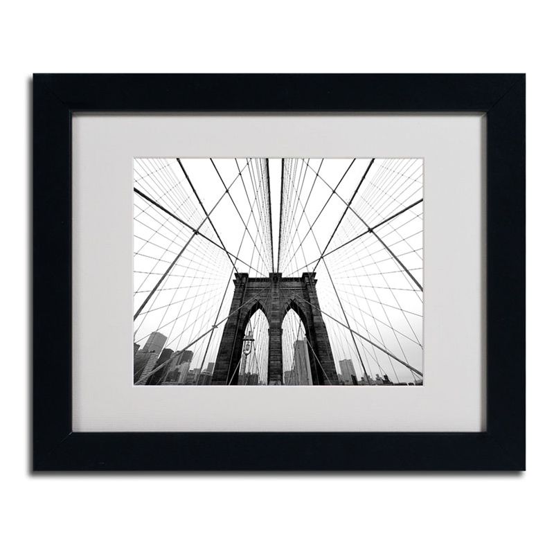 Trademark Fine Art -Nina Papiorek 'NYC Brooklyn Bridge' Matted Framed Art, 1 of 4