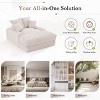 Modern Convertible Chaise Lounge Sofa with Washable Pillows and Wide Armrests for Living Room Comfort -3irtyhousy - 3 of 4
