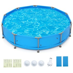 Costway 1617 Gal Outdoor Family Swimming Pool with Metal Frame Multi-layer PVC Fabric - 1 of 4