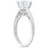 Pompeii3 1 1/2 Ct Diamond & CZ Engagement Ring 14k White Gold - Size 7 - 3 of 4
