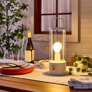 Portable Outdoor Patio LED Tabletop Lantern - Hearth & Hand™ with Magnolia - 1 of 4