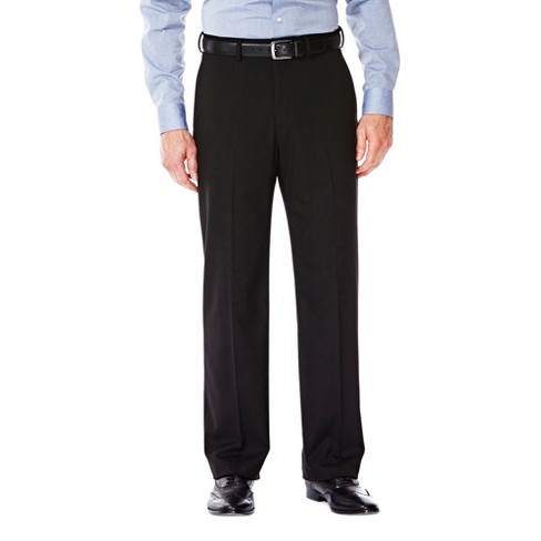 Haggar Men's J.m. Haggar Premium Stretch Classic Fit Flat Front Dress Pant  42 X 30 - Black : Target