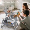 Kinder King Foldable High Chair for Babies & Toddlers, Adjustable Height, Recline, Storage Basket, Double Trays, Easy to Clean - 3 of 4