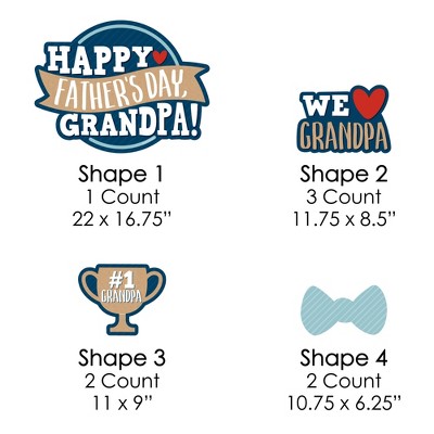Happy Father's Day Grandpa Yard Sign Set with Stakes