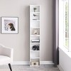 CLIHOME 8-Layer Adjustable Shelf Ultra-thin Bookshelf, Multi-functional Bookshelves, Display Cabinet, Uility Storage Shelves - 2 of 4