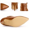 Perphy Women's Pointy Toe Cross Straps Stiletto Heel Ankle Chelsea Boots - 3 of 3