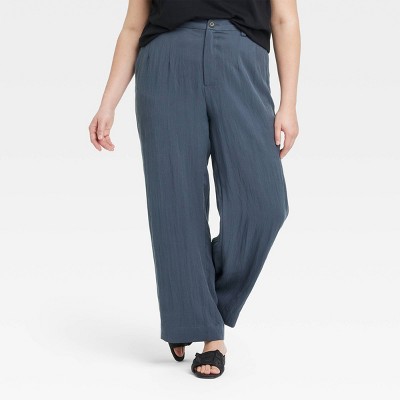 Women's High-Rise Straight Trousers - A New Day™
