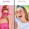 4E's Novelty Heart Shaped Sunglasses for Women (2 Pack) - Cute Pink Heart Sunglasses for Parties, Festival & Valentines Hot Pink Accessories for Women - 3 of 4