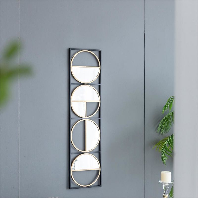Eclectic Styling Metal Beaded Wall Mirror with Contemporary Design for Bedroom,Liveroom & Entryway-The Pop Home, 1 of 8