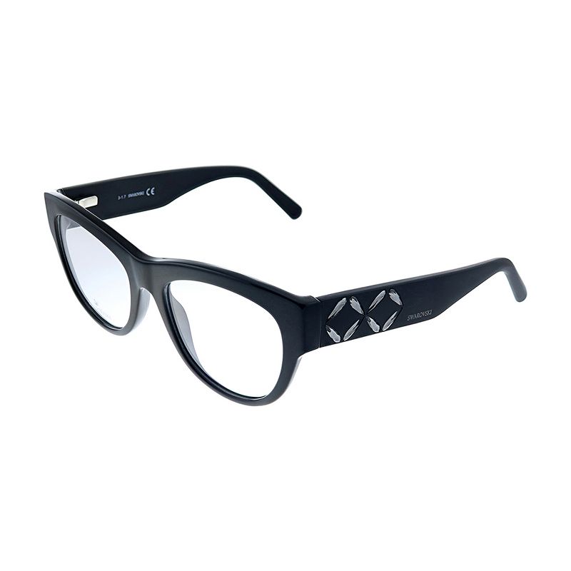 Swarovski  001 Womens Cat-eye Eyeglasses Shiny Black 53mm, 1 of 4