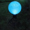 10.5" Iron Helix Gazing Globe Ball Stand Black Powder Coat Finish - ACHLA Designs - 3 of 3