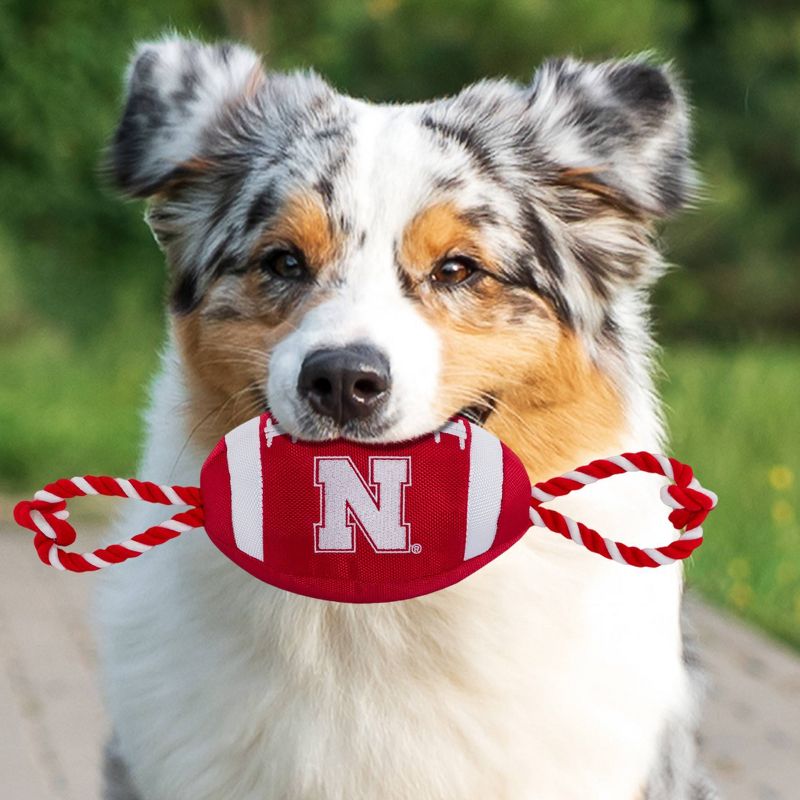 NCAA Nebraska Cornhuskers  Nylon Football Dog Toy, 3 of 5