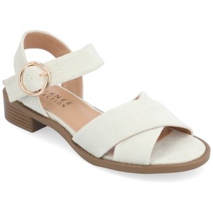Journee Collection Womens Cressida Crisscross Strap Stacked Heel Sandals - 1 of 4